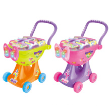 Carrinho de compras carrinho de brinquedo de plástico com luz (h0009426)